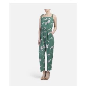Jaase Boho Forever‎ Flowers Large Womens jumpsuit romper Green Jum Uit Bohemian